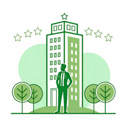 minimalist-vector-icon-of-a-tall-building-with-a-p