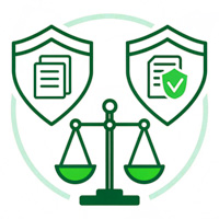 minimalist-vector-icon-of-two-shielded-documents-s
