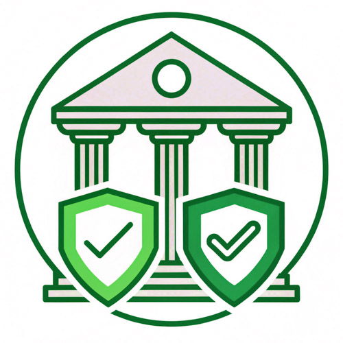 minimalist-vector-icon-of-two-shields-with-a-check